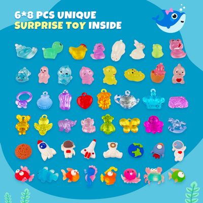 48pcs Bath Bombs for Kids with Toy Inside, Organic Colorful Bubble Bath for Kids Safe, Best Birthday, Party, Christmas Bath Bombs Gift Set for Girls and Boys