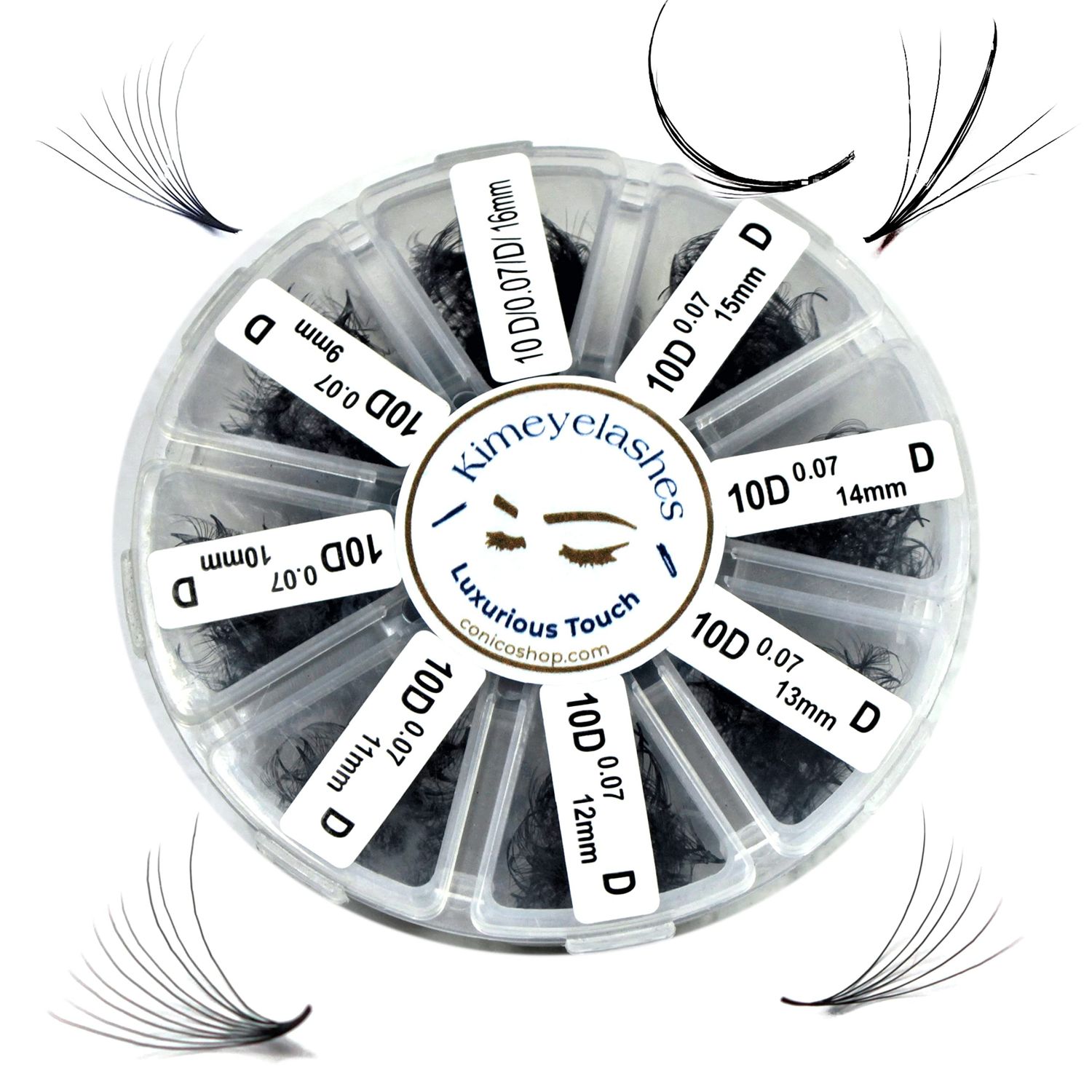 1000 Premade volume fans Mixed lengths 9-16mm loose Fans C, D Curl. Handmade eyelash extensions supplies Russian volume lash promade fan 4D 5D 6D 7D 8D 9D 10D (Curl C, 6D - 0.07)