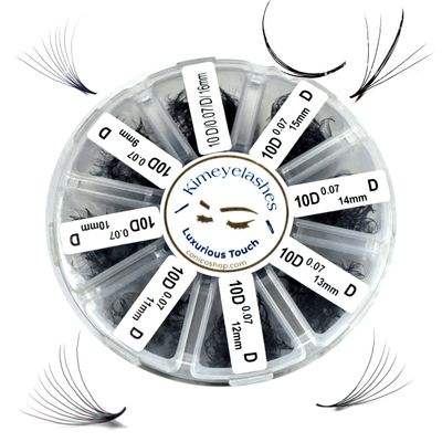 1000 Premade volume fans Mixed lengths 9-16mm loose Fans C, D Curl. Handmade eyelash extensions supplies Russian volume lash promade fan 4D 5D 6D 7D 8D 9D 10D (Curl C, 6D - 0.07)