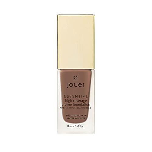 Jouer Essential High Coverage Crme Foundation - Available in 50 Shades for All Skin Tones - Healthy Ingredients - Paraben, Gluten &amp; Cruelty Free - Vegan Friendly