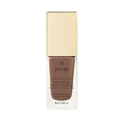 Jouer Essential High Coverage Crme Foundation - Available in 50 Shades for All Skin Tones - Healthy Ingredients - Paraben, Gluten &amp; Cruelty Free - Vegan Friendly