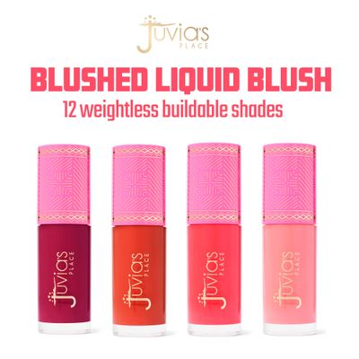 Juvia's Place Blushed Liquid Blush Dahlia - Dewy Tint Cheeks Makeup Glow Pigment Effortless Beauty Long Lasting Cosmetics Soft Creamy Natural Buildable All Skin Color Light Flawless Finish Blend