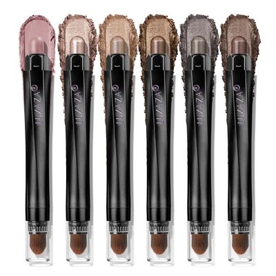 LUXAZA PRO Neutral Eyeshadow Stick Makeup Set, Metallic Shimmer Matte Cream Eye Shadow Eyeliner Brightener Pencil Crayon - Classic 6PCS A016