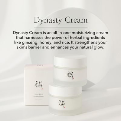 Beauty of Joseon Dynasty Cream Hydrating Face Moisturizer for Dry, Sensitive Skin, Korean Skincare for Men and Women 50ml, 1.69 fl.oz