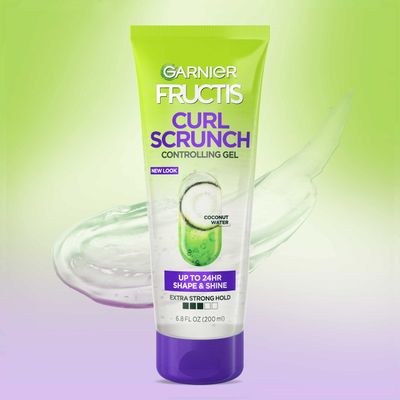 Garnier Fructis Style Curl Scrunch Controlling Gel for Shape &amp; Shine, 6.8 Fl Oz, 3 Count (Packaging May Vary)