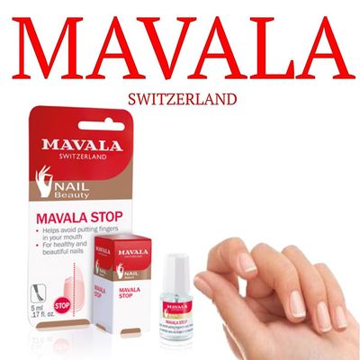 Mavala Stop Deterrent Nail Polish Treatment | Nail Care to Help Stop Putting Fingers In Your Mouth | Bitter Taste| Easy Application | For Ages 3 | 0.17 oz