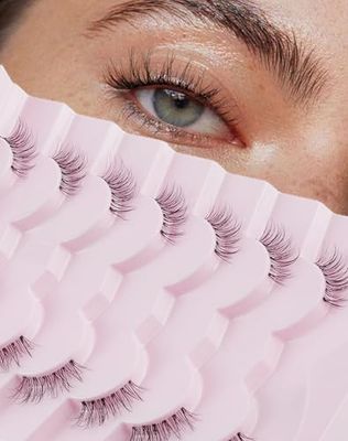 Half Lashes Natural Half Eyelashes Corner Lashes Narutal Look Wispy Lashes 34 Lashes End Lashes Clear Band Lashes Half-01