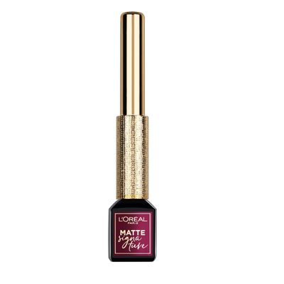 L&#39;Oreal Paris Makeup Matte Signature Liquid Dip Eyeliner, Waterproof, Precise and Easy Application, All Day Wear, Vivid Matte Finish, Burgundy, 0.07 fl Oz.