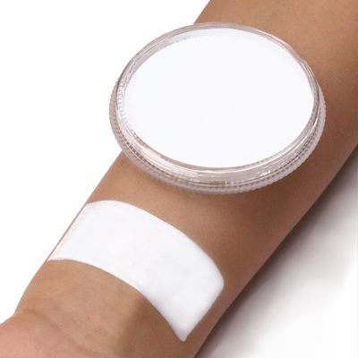 MEICOLY Neon Face Paint,Glow in The Dark Body Paint,Fluorescent Water Activated Face Paint for Adult and Children,Halloween Single Color White Face Paint Water Based Split Cake,1.05oz,WhiteUV Blue