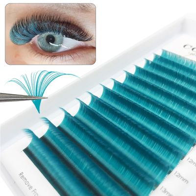 Comango 0.030.050.07 Easy Fan Volume Lashes | CDDD curl | Volume Lash Extensions (Green 0.07-D-Mix8-14mm)