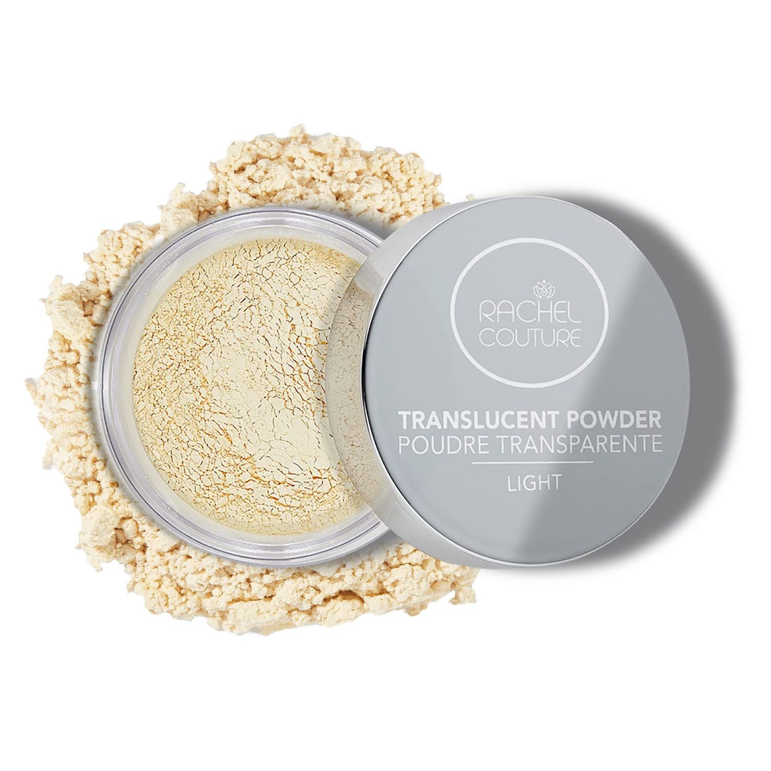 Rachel Couture Translucent Finishing Powder with Shine-Free Matte Finish | Vegan &amp; Cruelty-Free Setting Powder | Arnica Extract Infusion - 0.28 Oz - Light