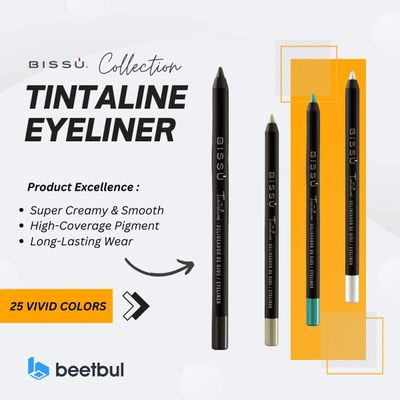 Biss Tintaline Eyeliner - 25 Vivid Colors, High-Coverage, Long-Lasting &amp; Smudge-Proof (Champagne)