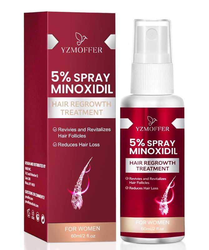 5% Minoxidil Hair Growth Spray For Women Hair Regrowth Serum For Stronger Thicker Longer Hair, 56 ML