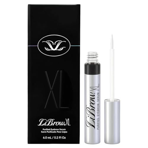 LiBrow Purified Eyebrow Physician-Formulated Serum XL for Fuller &amp; Thicker Looking Eyebrows | Natural Eyebrow Enhancer Safe for Sensitive Skin | 6-Month Supply (6ml)