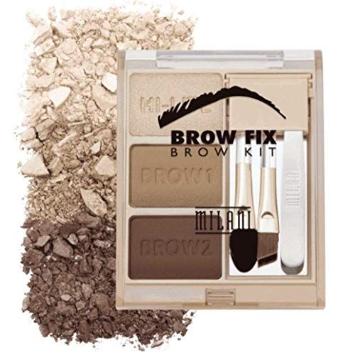 Milani Brow Fix Kit - Vegan, Cruelty-Free Eyebrow Color that Fills and Shapes Brows (Medium)