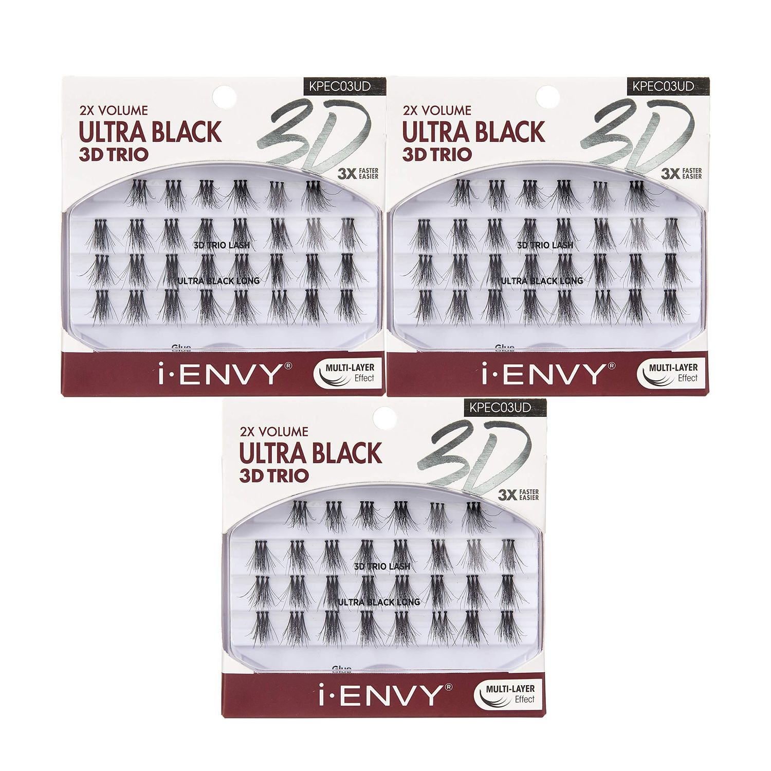 i-ENVY 3D Trio Ultra Black Long Lashes (3 PACK)