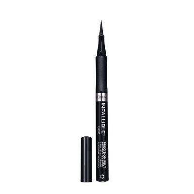 LOral Paris Cosmetics Infallible Grip Precision Felt Eyeliner, Smudge Resistant, Long Lasting Waterproof Eyeliner, Black, Black, 0.03 fl oz