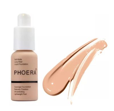 Phoera Full Coverage Foundation Soft Matte Oil Control Concealer 30ml Flawless Cream Smooth Long Lasting (103 WARM PEACH)