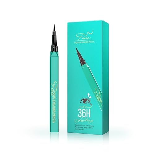 Liquid Eyeliner, Waterproof &amp; Long-Lasting Eyeliner Pen, Glides on Smoothly, Cruelty-Free &amp; Vegan, Quick Drying, Super Slim Precise All Day for Women (Black)