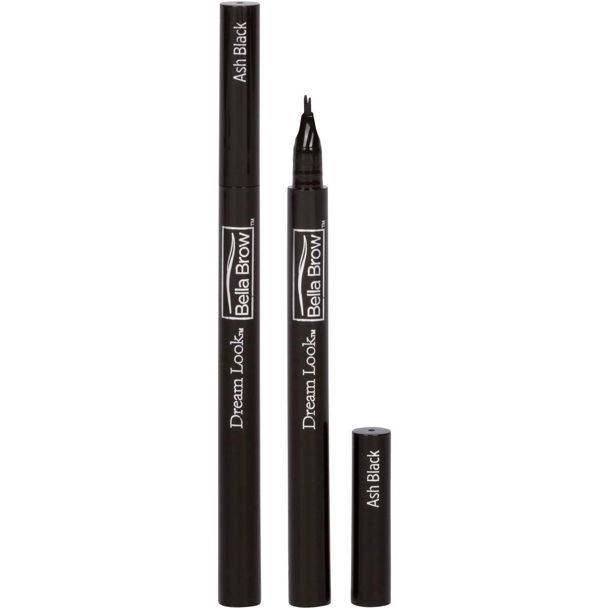 BELLA BROW By Dream Look, Microblading Eyebrow Pen with Precision Applicator (Double Pack - Ash Black) - As Seen On TV, Natural Looking, Smudge Proof, Waterproof, Long Lasting