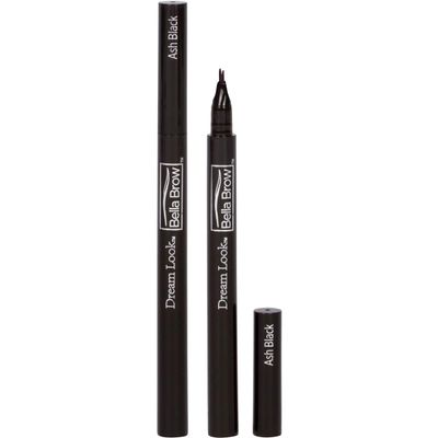 BELLA BROW By Dream Look, Microblading Eyebrow Pen with Precision Applicator (Double Pack - Ash Black) - As Seen On TV, Natural Looking, Smudge Proof, Waterproof, Long Lasting