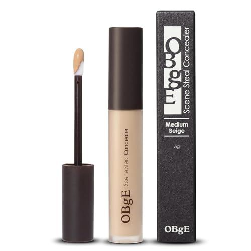 OBgE Scene Steal Concealer (Medium Beige, 0.18oz) - Full Coverage Liquid Concealer for Flawless, Smooth Skin. Blemishes, Dark Circles, and Imperfections. Long-Lasting Formula.