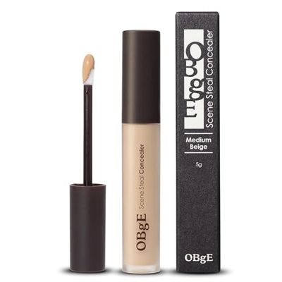 OBgE Scene Steal Concealer (Medium Beige, 0.18oz) - Full Coverage Liquid Concealer for Flawless, Smooth Skin. Blemishes, Dark Circles, and Imperfections. Long-Lasting Formula.