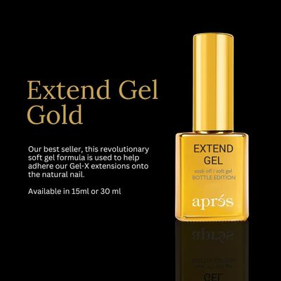 Aprs Extend Gel Gold Bottle Edition - Gel-X Tips Adhesive (15 ml)