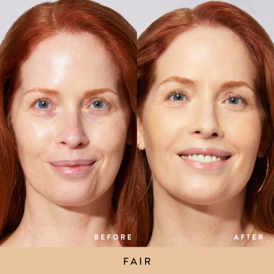 LAURA GELLER NEW YORK Get Glowing Kit (2pc) Baked Balance-n-Glow Illuminating Powder Foundation, Fair  Airbrush Kabuki Makeup Brush