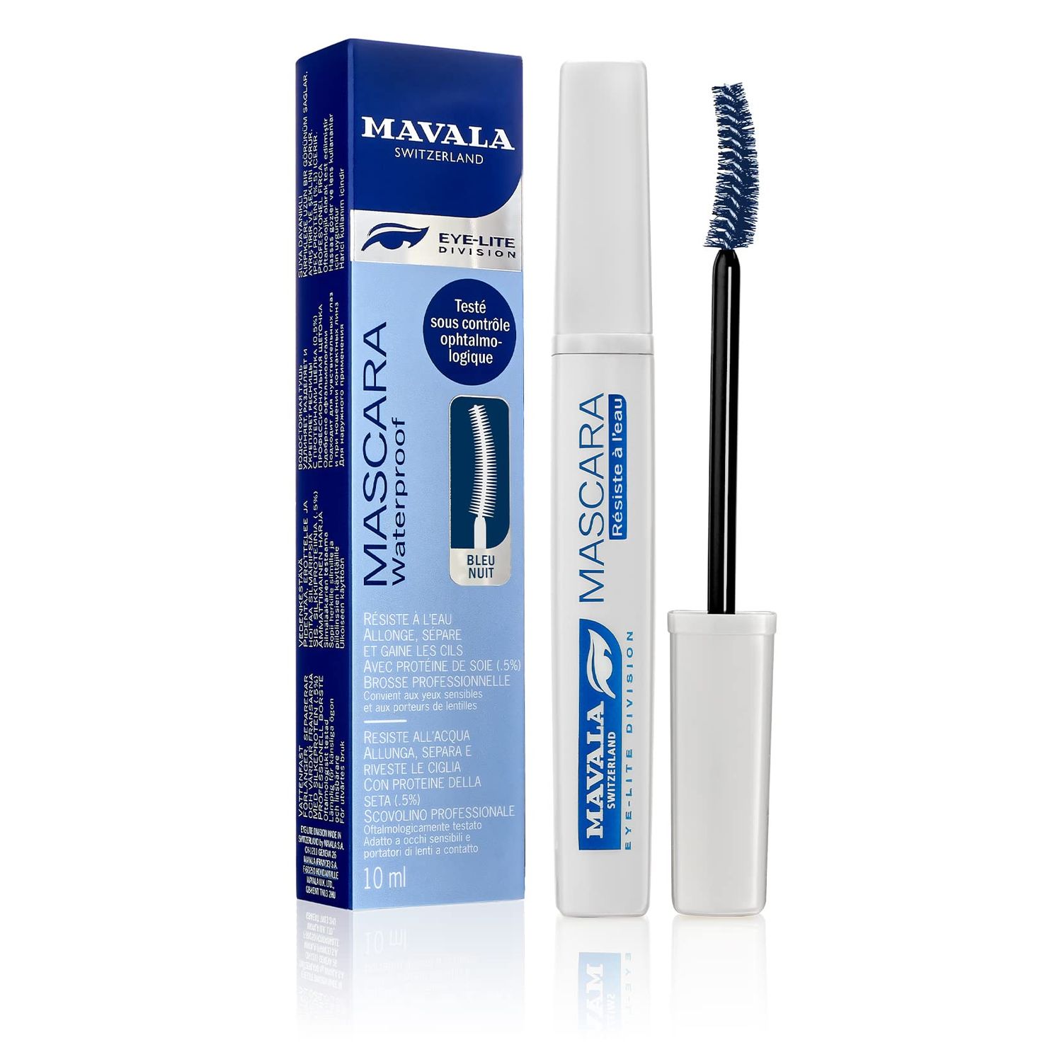 Mavala Mascara Waterproof, Night Blue, 0.32 Ounce