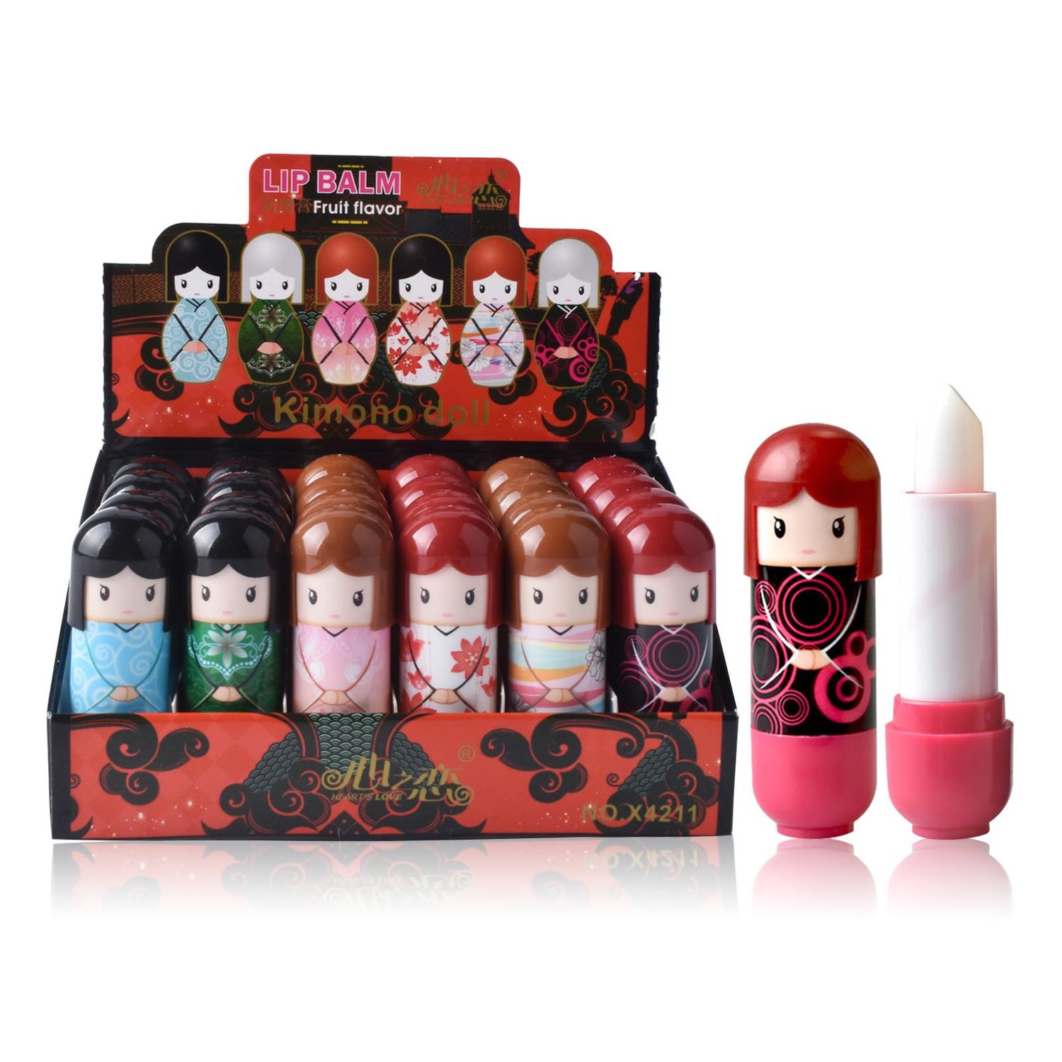 LAMUSELAND 24 Pack Lip Balm Bulk, Moisturizing Long-lasting Natural Lip Balm Lipstick Pack Lip Makeup Set Kit for Women (Multi 02)