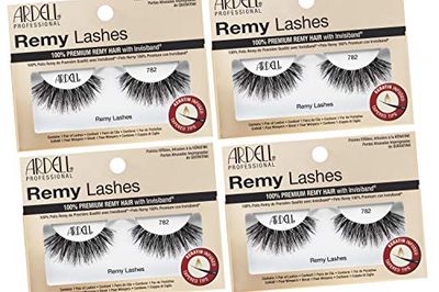 Ardell Remy Lashes 782, Premium Grade Remy Hair False Lashes with Invisiband, 4 pairs