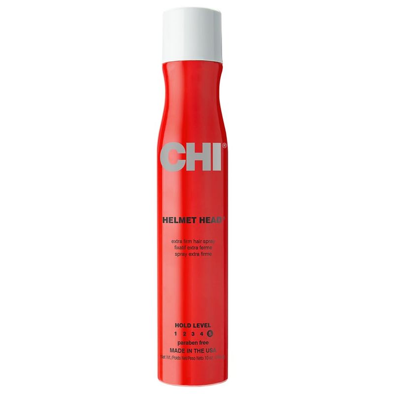 CHI Helmet Head Extra Firm Hairspray, Protects Against Humidity &amp; Creates Voluminous Hairstyles, Sulfate &amp; Paraben-Free, 10 Oz