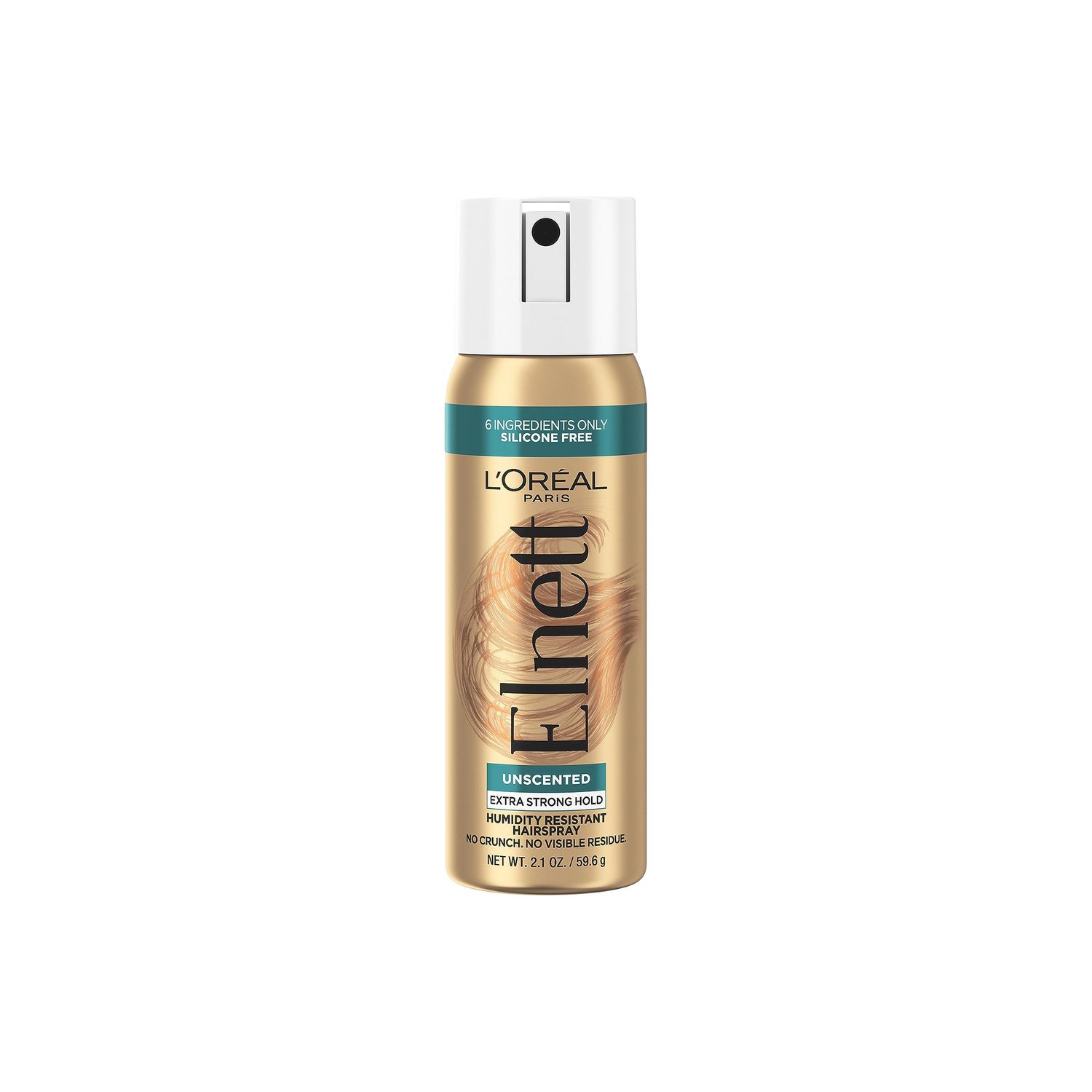 L&#39;Oreal Paris Elnett Hair Care Elnett Satin Extra Strong Hold Hairspray - Unscented, Long Lasting  Humidity Resistant, Hair Styling Spray, 2.2 Oz