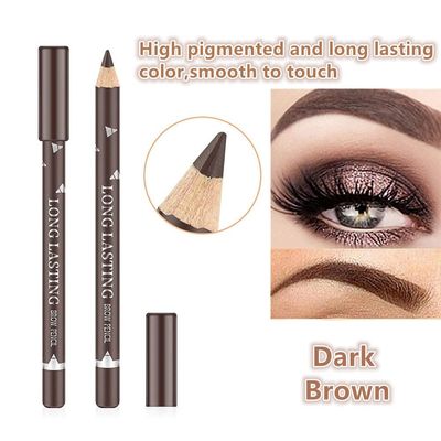 Go Ho 12 PCS Dark Brown Eyebrow Eyeliner Pencils Makeup Pen,Sweatproof Eye Brow Pencil,Long-lasting Nice Color Eyebrow Pen,Make up Brow Tint PencilsDark Brown