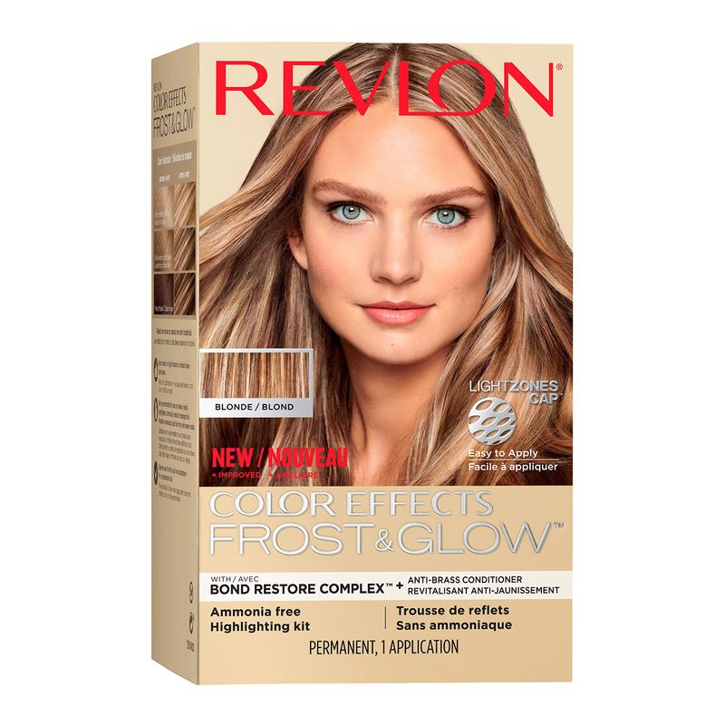 Revlon Permanent Hair Color, Permanent Hair Dye, Color Effects Highlighting Kit, Ammonia Free &amp; Paraben Free, 20 Blonde, 8 Oz, (Pack of 1)