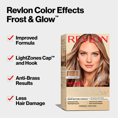 Revlon Permanent Hair Color, Permanent Hair Dye, Color Effects Highlighting Kit, Ammonia Free &amp; Paraben Free, 20 Blonde, 8 Oz, (Pack of 1)