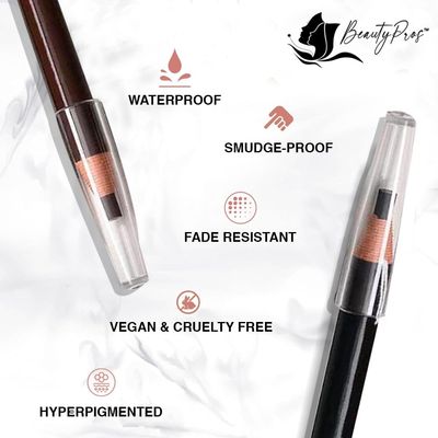 BeautyPros Peel-off Eyebrow Pencils, Brow Pencil Set For Marking, Eye Brow Pencils for Women Makeup, Long Lasting Eyebrow Pencil, Eyebrow Liners Shapes (6 Pieces) (Precision Eyebrow Pencil)