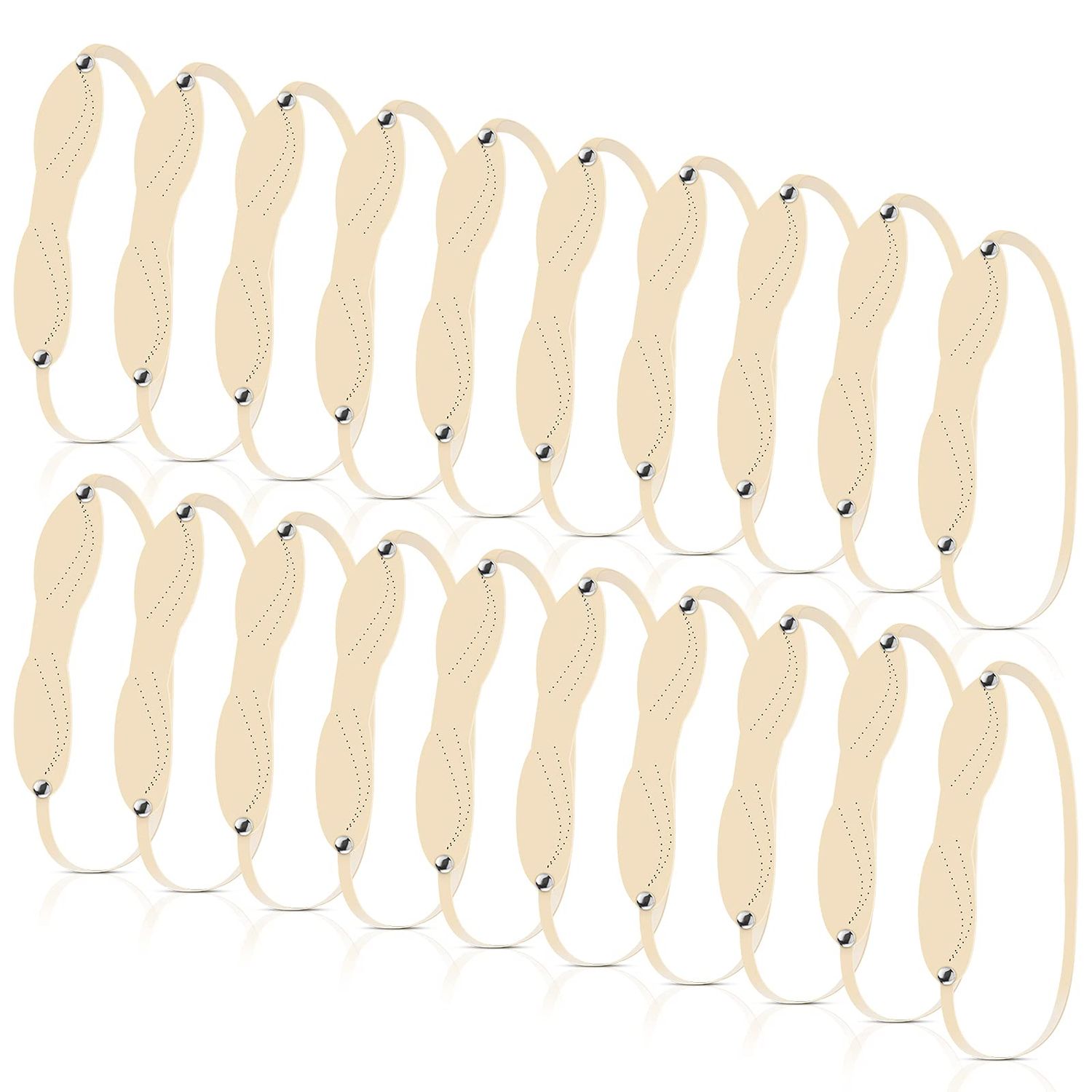 20 Pieces Microblading Practice Skin Fake Skin Silicone Eyebrow Tattoo Practice Headband, Micro-blading Practice Skin for Beginners Tattoo Eyebrow Practising Design (Black, Dotted Line)