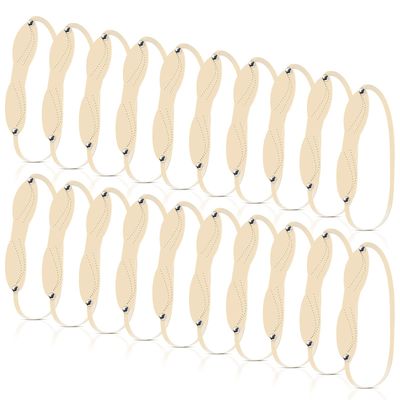 20 Pieces Microblading Practice Skin Fake Skin Silicone Eyebrow Tattoo Practice Headband, Micro-blading Practice Skin for Beginners Tattoo Eyebrow Practising Design (Black, Dotted Line)