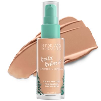 Physicians Formula Butter Believe It! Foundation  Concealer, Light-to-Medium | Dermatologist Tested, Clinicially Tested