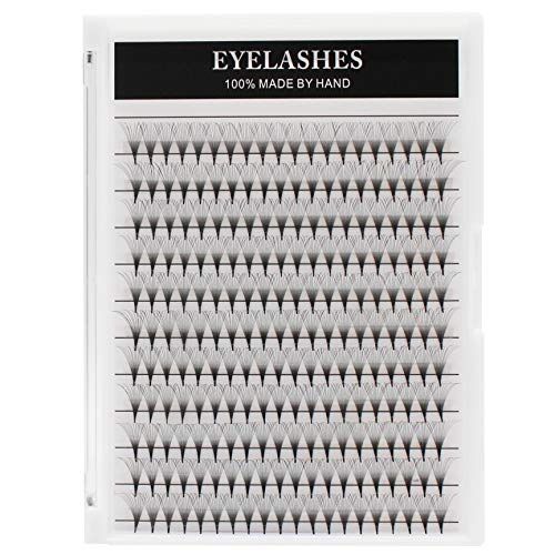 Dedila 10Rows-220pcs Pro Grafting12D Natural Long Premade Fans Eye Lashes Soft and Lightweight Beauty Individual False Eye Lashes Makeup Cluster Volume Eye Lashes Extensions 10-16mm to Choose (15mm)