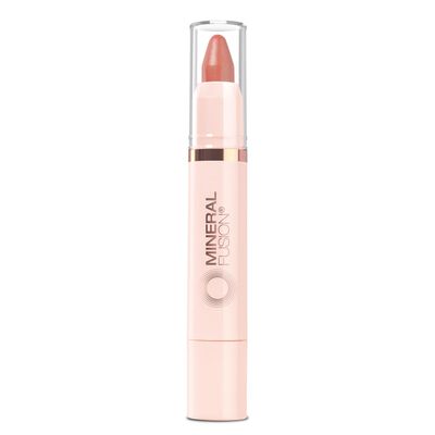 Mineral Fusion NEW Sheer Moisture Lip Tint, Buildable Lip Color, Hydrating Lip Balm with Jojoba Oil, Shea Butter &amp; More, Hydrates &amp; Nourishes, FD&amp;C Dye-Free &amp; Hypoallergenic, Empowered, Peach Nude