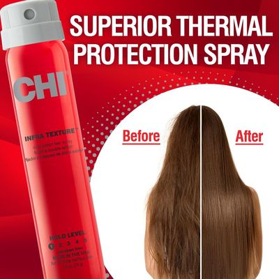 CHI Infra Texture Dual Hair Spray, For Shine, Movement &amp; Texture, Suitable For All Hair Types, Sulfate &amp; Paraben-Free, 2.6 Oz
