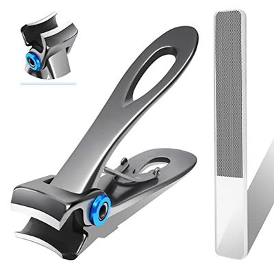 Werlla Toenail Clippers for Thick Toenails, Extra Large Long Handle Toenail Clippers for Fingernail &amp; Toenail, 17mm Wide Jaw Opening Heavy Duty Thick Toenail Clippers for Seniors, Men, Adult