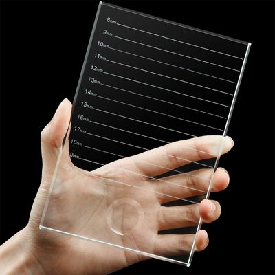Maitys Lash Tile Glass Pallet Eyelash Crystal Pallet Bigger Size Eyelash Extension Pallet False Lash Tray Strip Adhesive Glue Holder for Eyelash Extensions(5.9 x 3.94 x 0.31 Inch,Transparent)