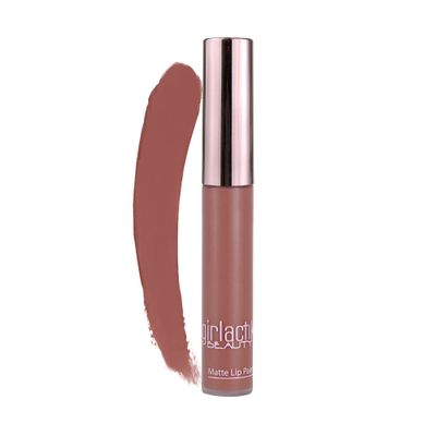 Girlactik Long Lasting Matte Lip Paint Liquid Lipstick in Allure- Long wearing, Smooth Application, Pigmented, Non-Crack Formula, Lightweight, 7.5 ml  .25 oz, (Playful)