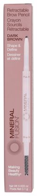 MINERAL FUSION Dark Brown Retractable Brow Pencil, 0.003 OZ