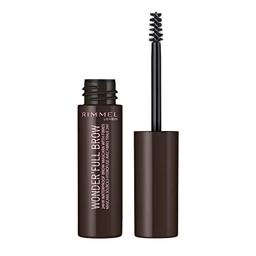 Rimmel London Wonder&#39;Full 24HR Eyebrow Mascara, Long-Wearing, Waterproof, Smudge-Proof, 003, Dark Brown, 0.04oz