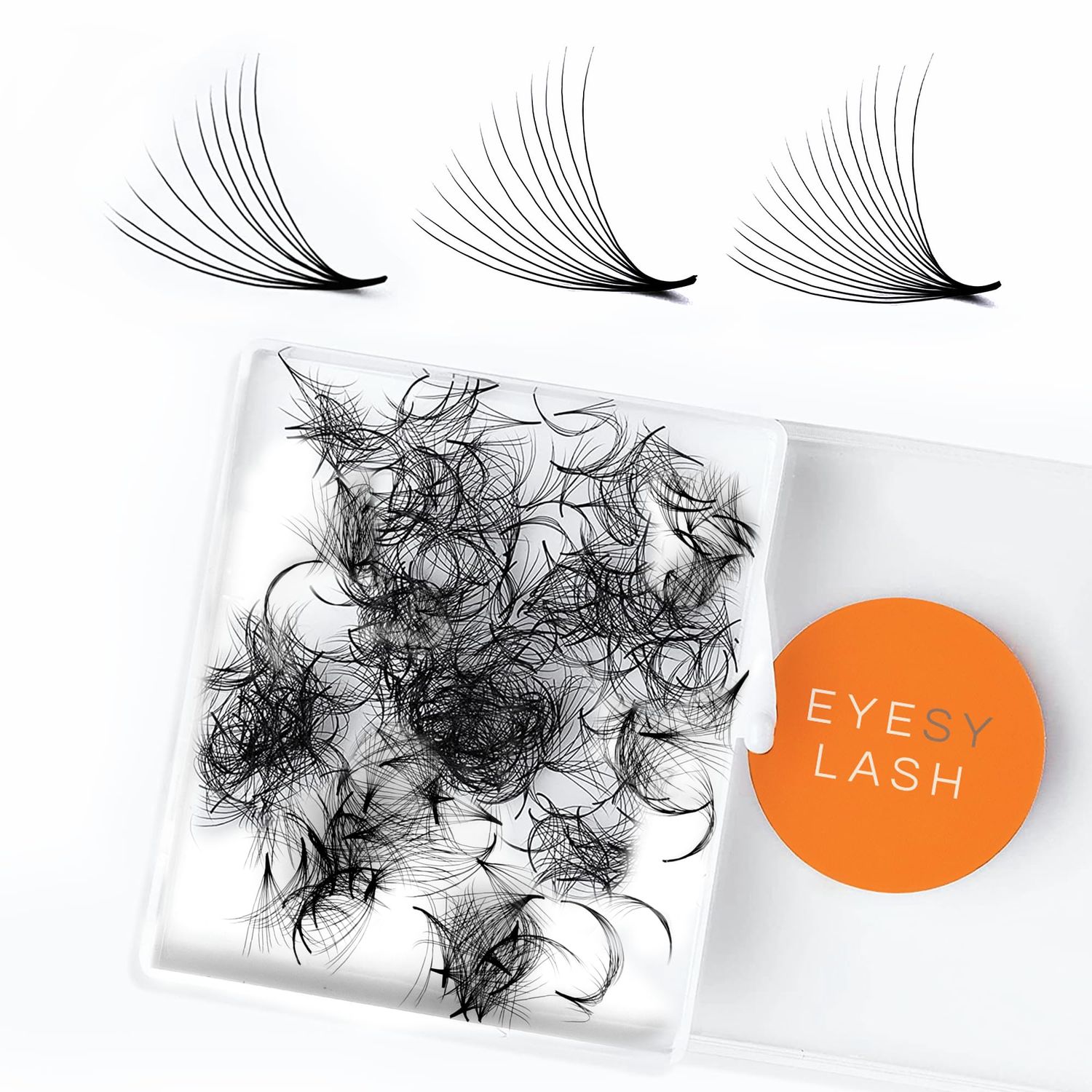 Eyesy Lash 500 Promade Fans - 10D 0.03 Size 12mm Curl D - Premade Lash Fans for Eyelash Extensions Fluffy Mega Volume Lashes Handmade Promades Eyelash Fans Loose Pre Made Fans Lash Extensions